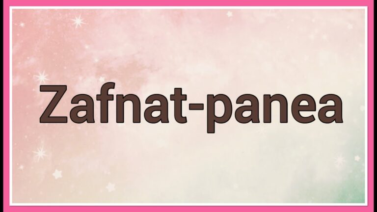 zafnat panea significado